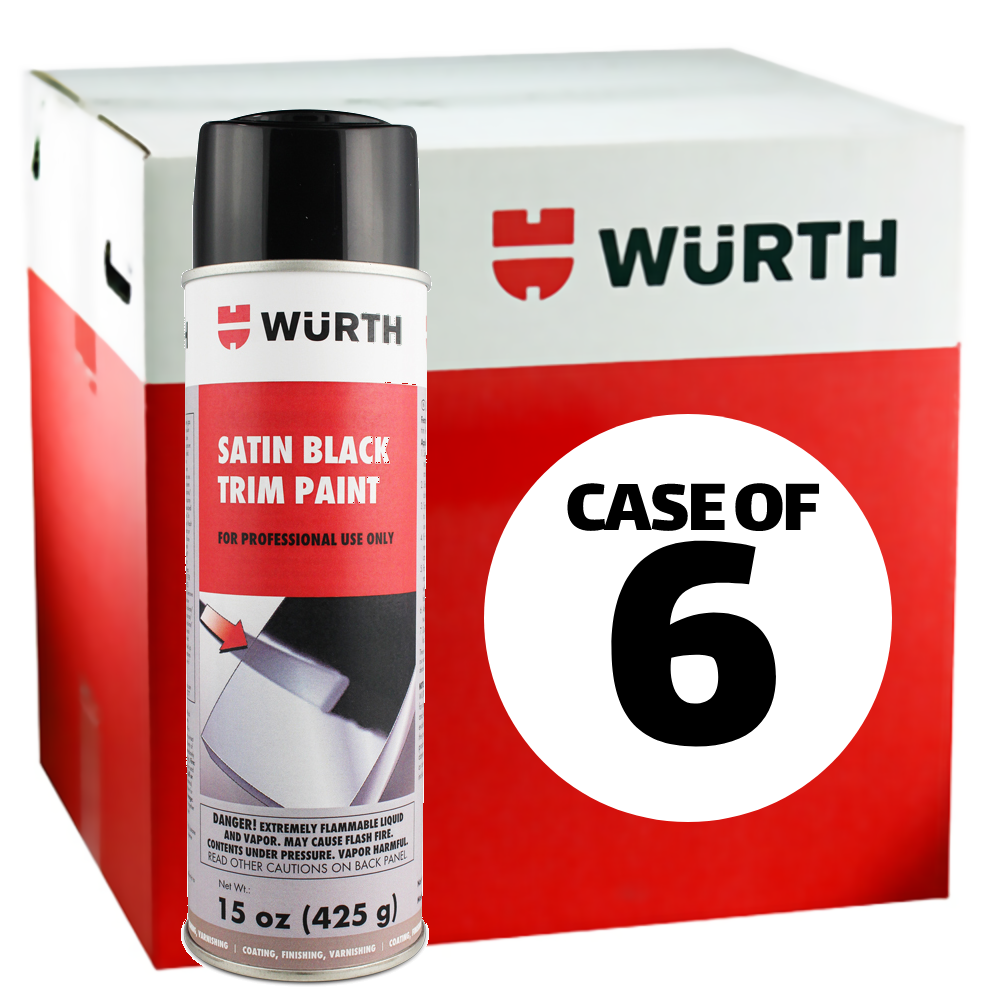 Case of WURTH Flexible Trim Paint Satin Black - 15 oz x 6 – FSWERKS