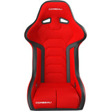 Corbeau FX1 Pro Fixed Back Racing Seat - Black/Red Cloth