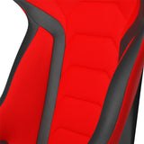 Corbeau FX1 Pro Fixed Back Racing Seat - Black/Red Cloth