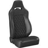 Corbeau Trailcat Reclining Seat Pair (Driver & Passenger) - Black Vinyl Black Diamond Stitch