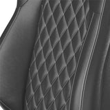 Corbeau Trailcat Reclining Seat Pair (Driver & Passenger) - Black Vinyl White Diamond Stitch