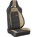 Corbeau Trailcat Reclining Seat Pair (Driver & Passenger) - Black Vinyl/Beige HD Vinyl