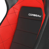 Corbeau Sportline RRX Reclining Seat Pair (Driver & Passenger) - Black Vinyl/Red HD Vinyl
