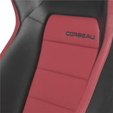 Corbeau Sportline RRX Reclining Seat Pair (Driver & Passenger) - Black Vinyl/Burgandy Vinyl