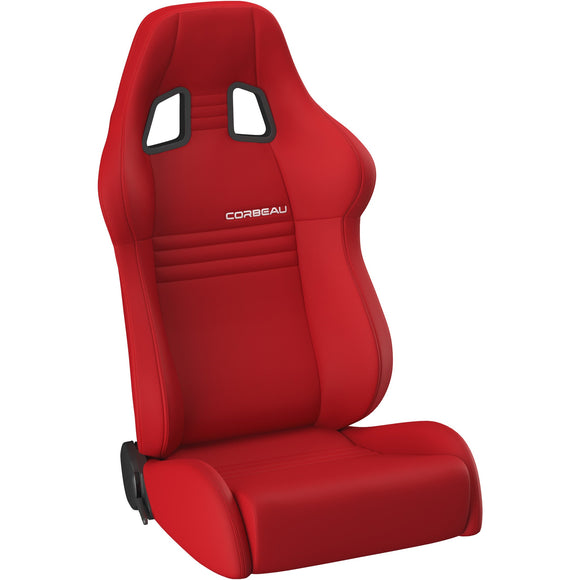 Corbeau A4 Reclining Seat Pair (Driver & Passenger) - Red Cloth