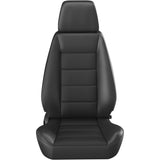 Corbeau Sport Seat Reclining Seat Pair (Driver & Passenger) - Black Vinyl/Cloth