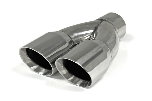 Stainless Steel Dual Outlet Double Wall Exhaust Tip