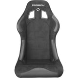 Corbeau Forza Fixed Back Racing Seat - Black Microsuede