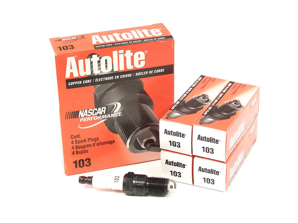 Autolite Autolite 103 Spark Plugs 4 Pack - Ford Focus Duratec 2.0L & 2.3L - One Step Colder - 1