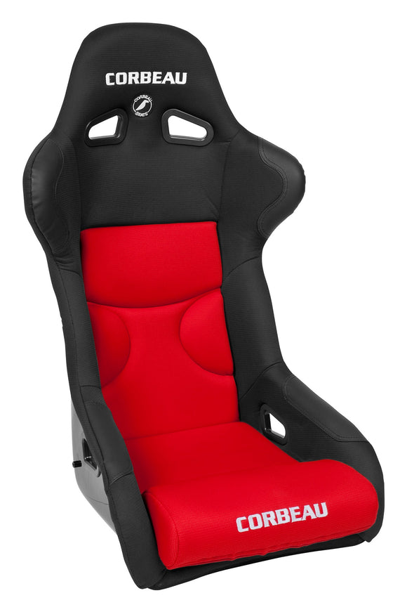 Corbeau FX1 Fixed Back Racing Seat - Black/Red Cloth 29507