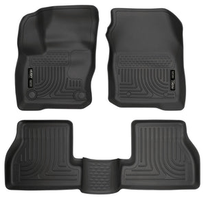 Husky Liners WeatherBeater Black Front & Back Seat Floor Mats - 2016-2018 Ford Focus RS