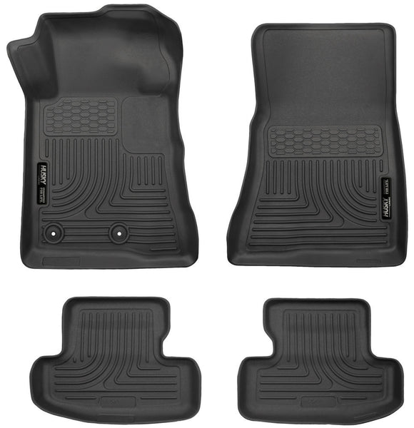 Husky Liners Husky Liners WeatherBeater Black Front & Back Seat Floor Mats - 2015 Ford Mustang