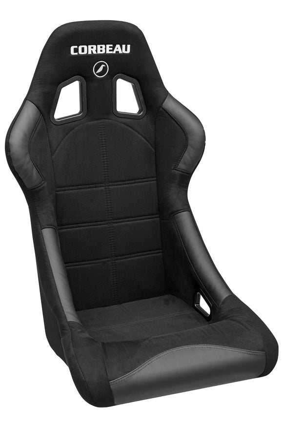 Corbeau Forza Fixed Back Racing Seat - Black Microsuede S29101